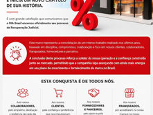 Nós do varejo estamos muito felizes pela conquista de vocês, Pra cima DIA%