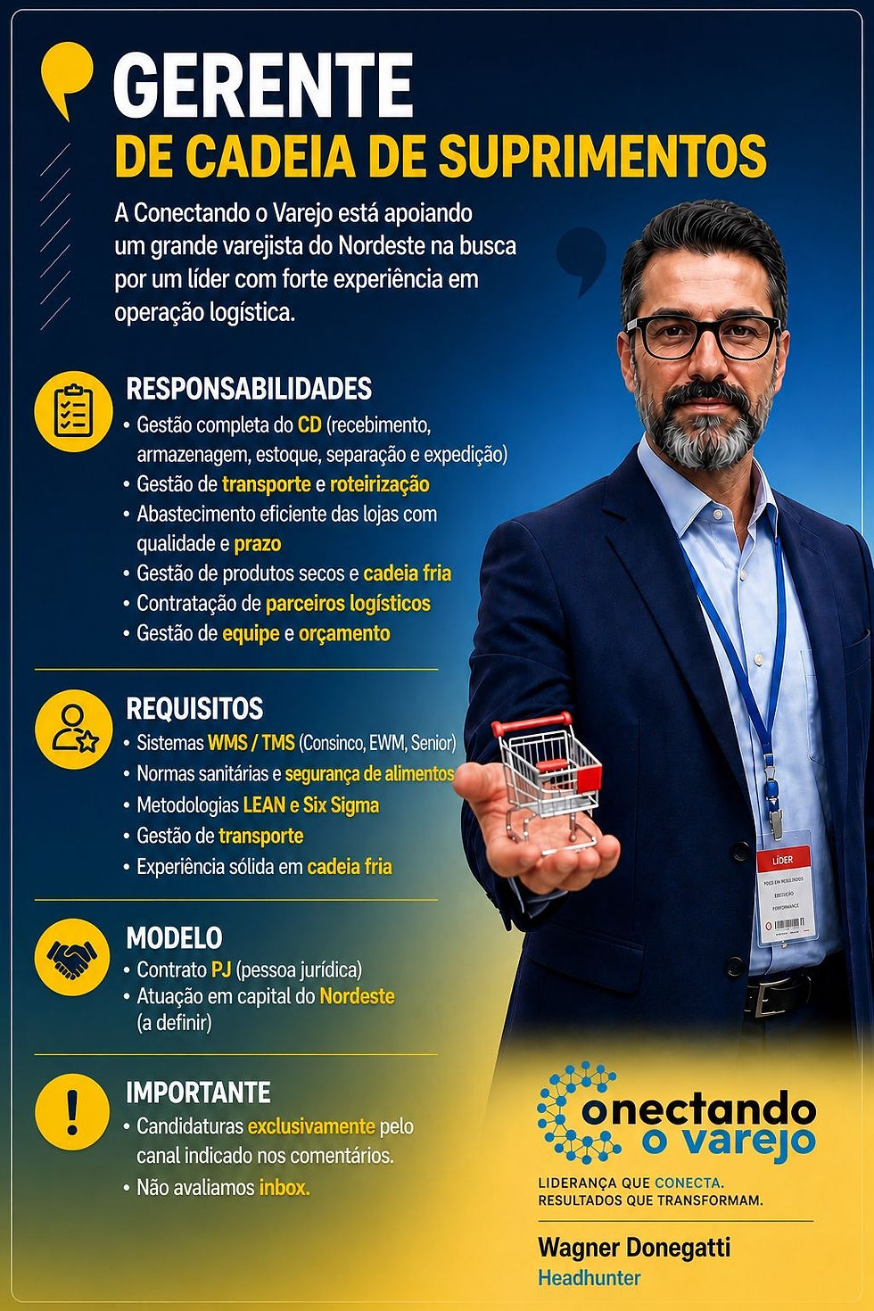 Oportunidade para Gerente de Cadeia de Suprimentos no Varejo