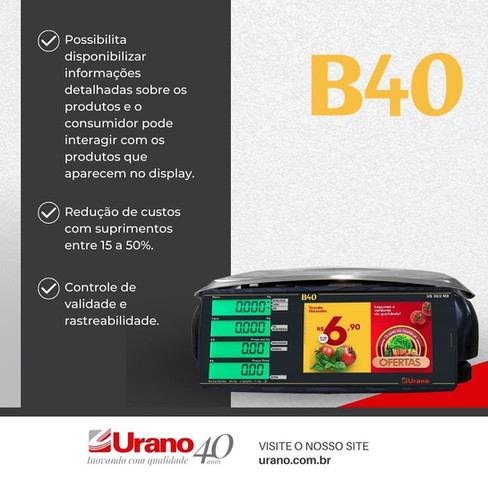 Esta balança reduz o custo com etiquetas.