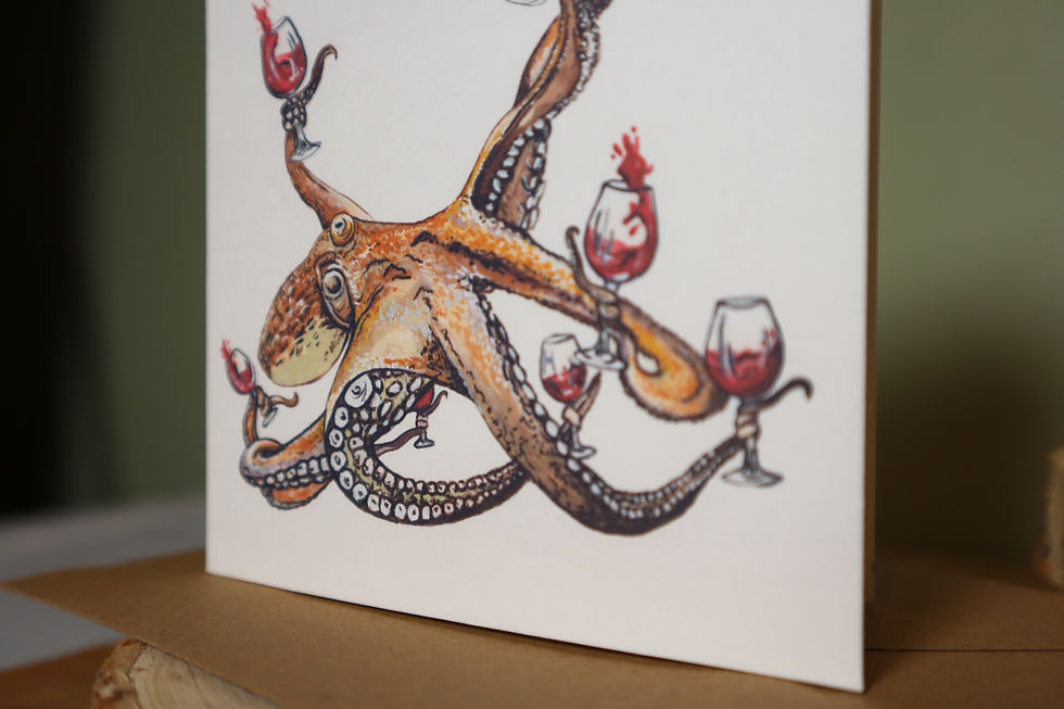 Thumbnail: Octopus birthday card