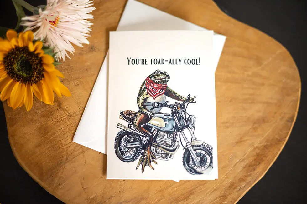 Thumbnail: Cool toad greeting card