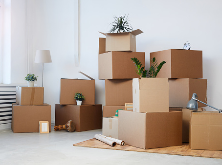 Bunch of Cardboard Boxes Image