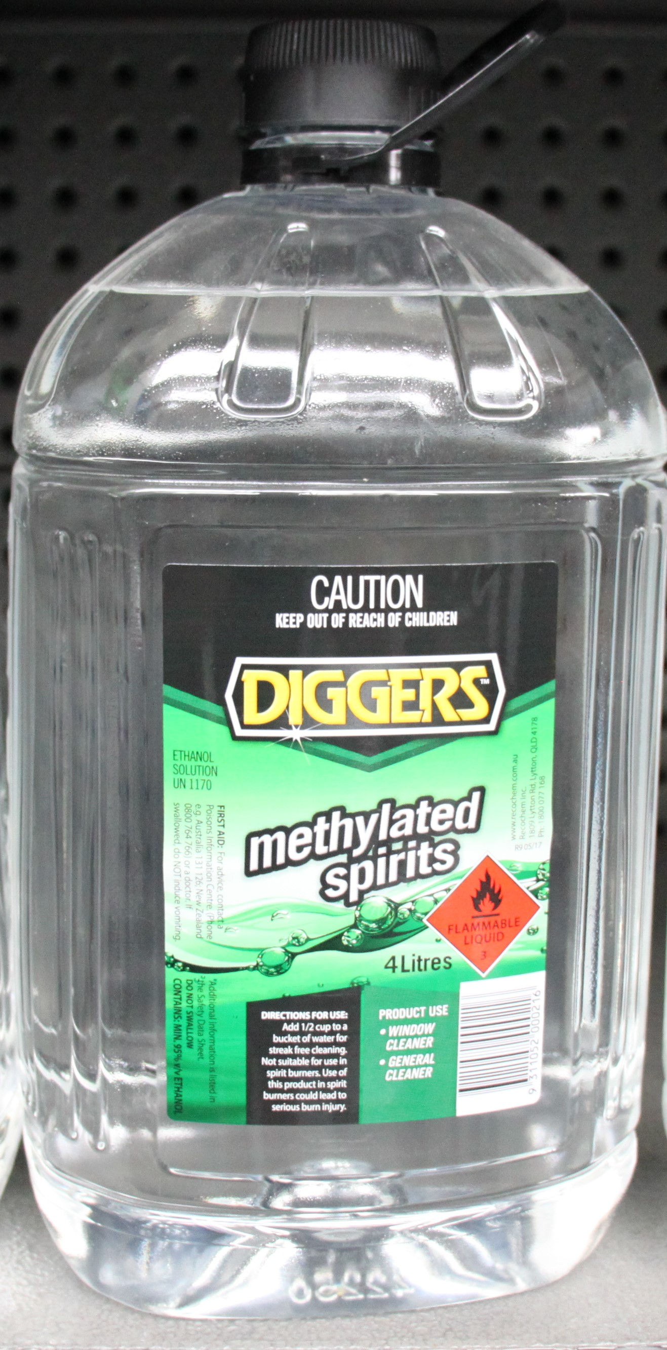 Diggers Methylated Spirits 4Lt