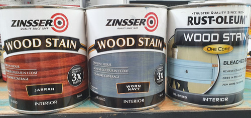 Zinsser Interior Wood Stain 1Lt Worn Navy | Paint Supplies