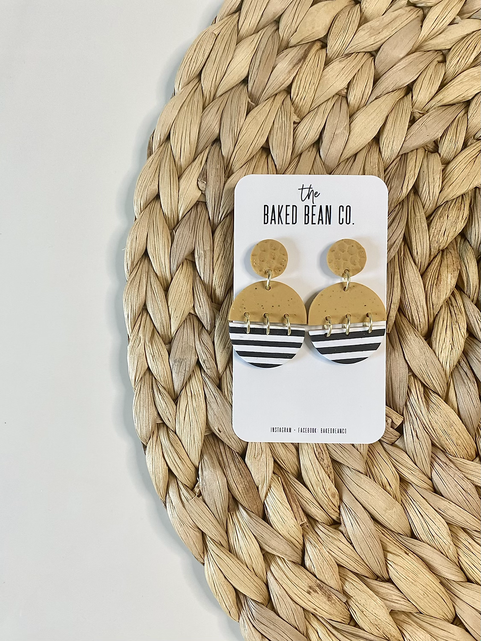 MUSTARD5 ll Polymer Clay Statement Earring