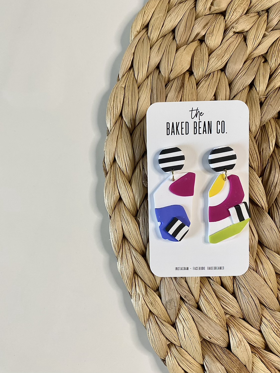 NELLIEK2 ll Polymer Clay Statement Earrings