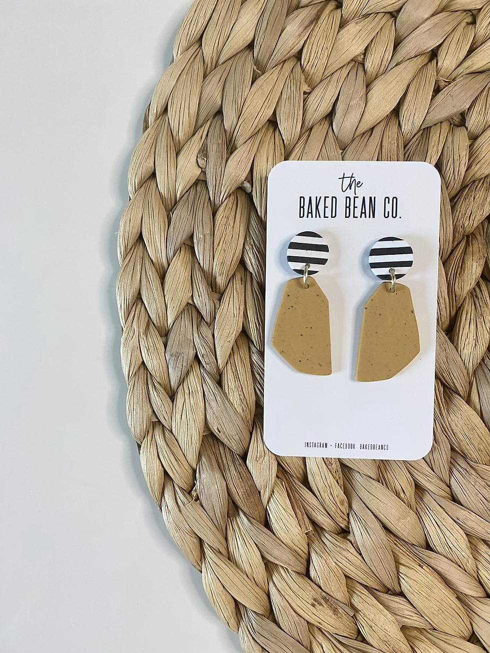 MUSTARD4 ll Polymer Clay Statement Earring