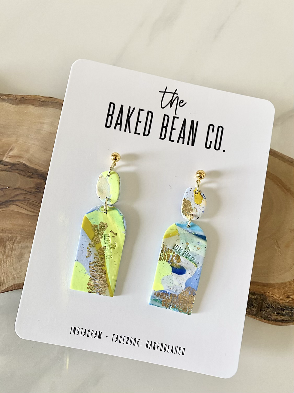 Thumbnail: ETTIE18  ll   Polymer Clay Statement Earrings