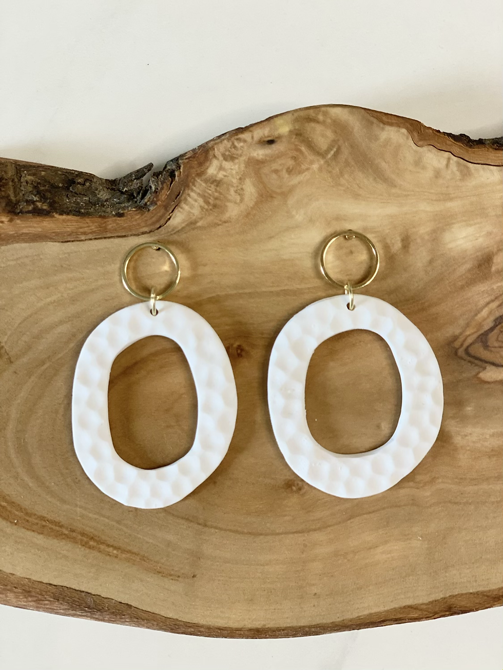WHITE4 ll Polymer Clay Statement Earring