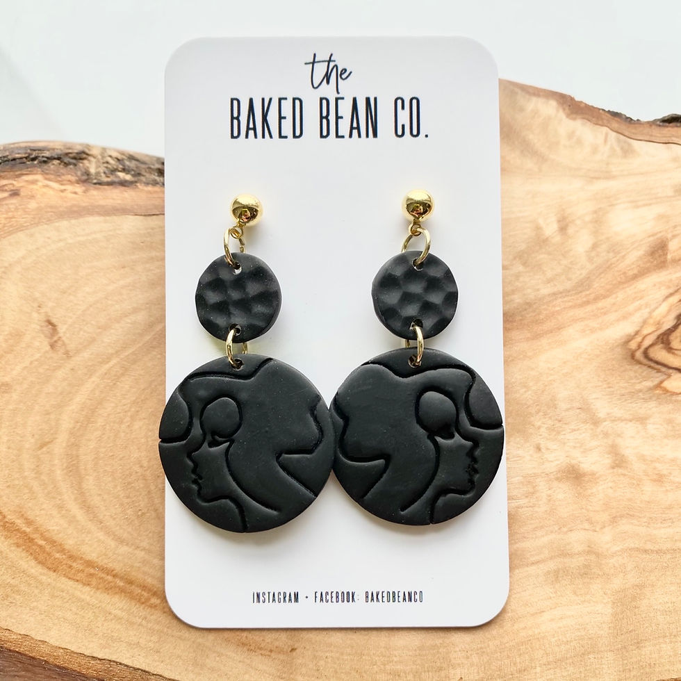 BLACKGP ll Polymer Clay Statement Earring
