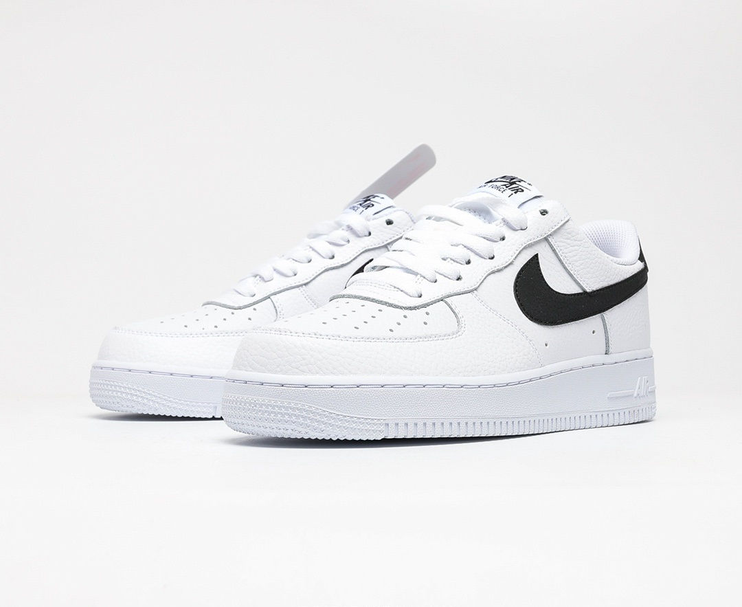 Nike Air Force 1 '07 White Black Pebbled Leather CT2302-100