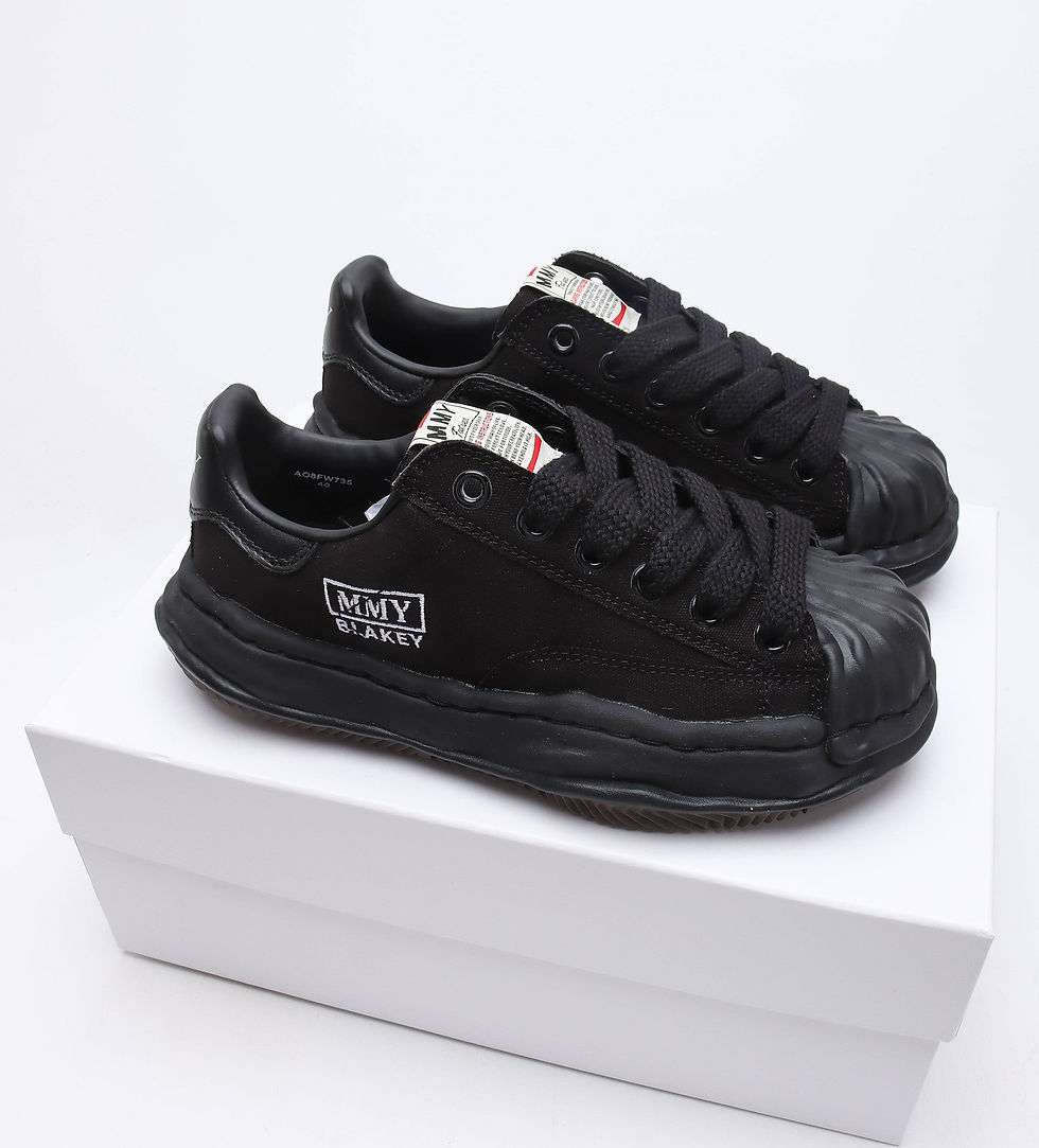 縮圖：Maison Mihara Yasuhiro Blakey OG Sole Canvas Low Triple Black A08FW735