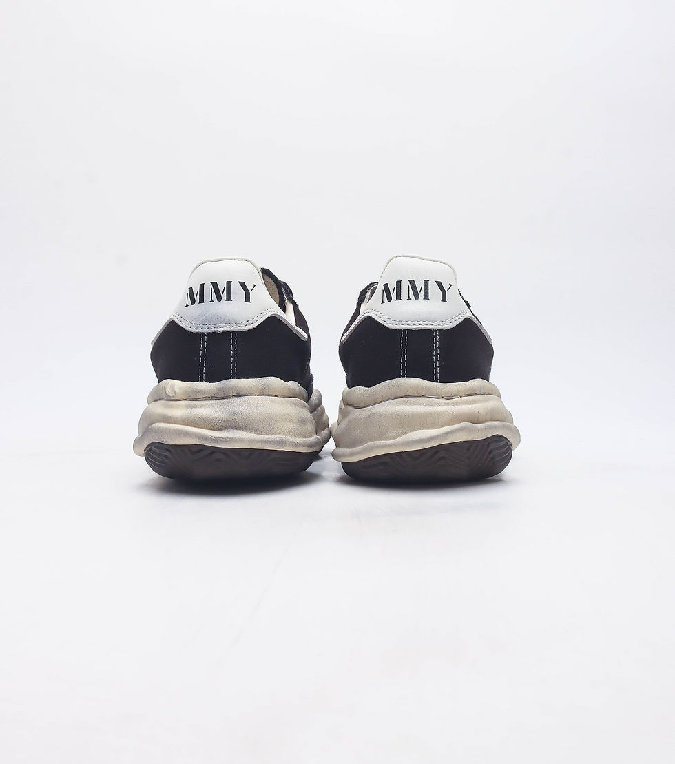 縮圖：Maison Mihara Yasuhiro Blakey OG Sole Distressed Canvas Low-top- Black A10FW712-