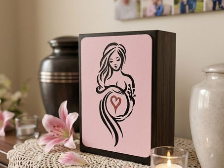 Mother's Eternal Embrace Memorial Urn | A Loving Tribute to Mother and Child