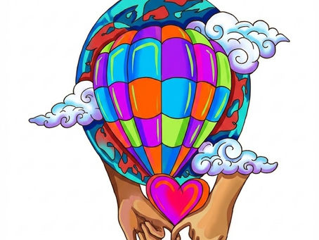 “Lifted by Love — A Coloring Journey Above the Clouds”