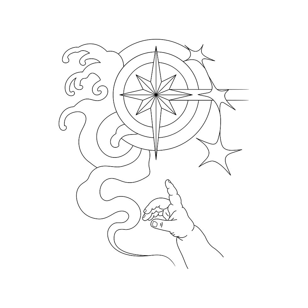 Guided by Symbols: 5 Tattoo-Style Coloring Designs for Mindfulness & Creative Calm