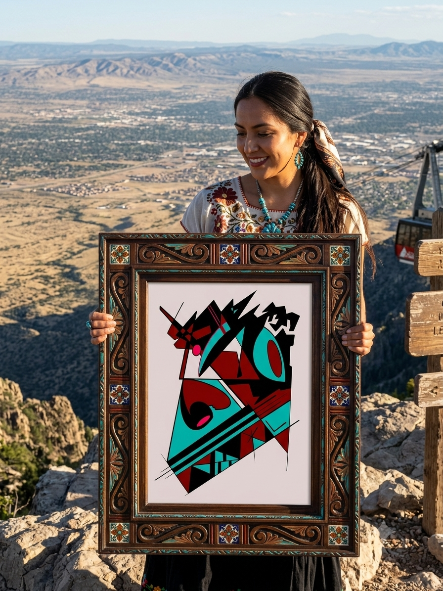 Thumbnail: Desert Heartbreaker – Southwestern Geometric Abstract Art
