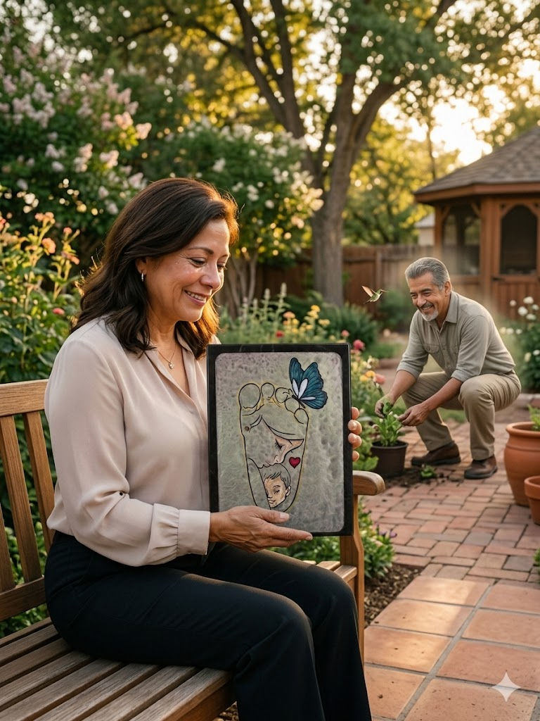Thumbnail: Tiny Footprints, Endless Love – A Handcrafted Infant Memorial Urn