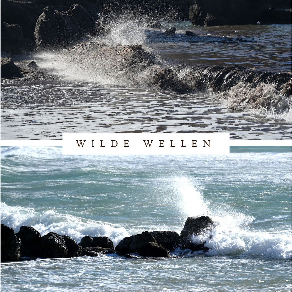 Wellen, die auf den Strand treffen