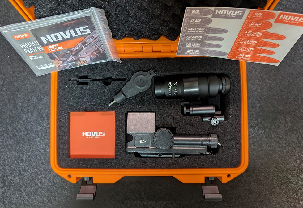 Novus Precision PDS-1 Prism Dot Sight Military Reticle w/ PM-1 3x Prismatic Magnifier Combo