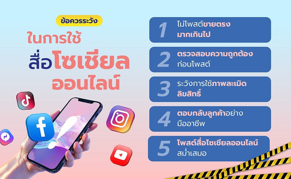 ข้อควรระวังในการใช้สื่อโซเชียลออนไลน์