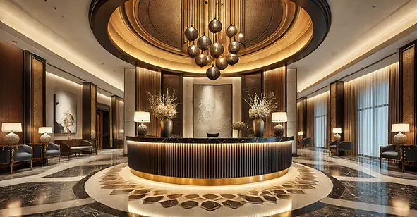 ラグジュアリーホテルのバーカウンター