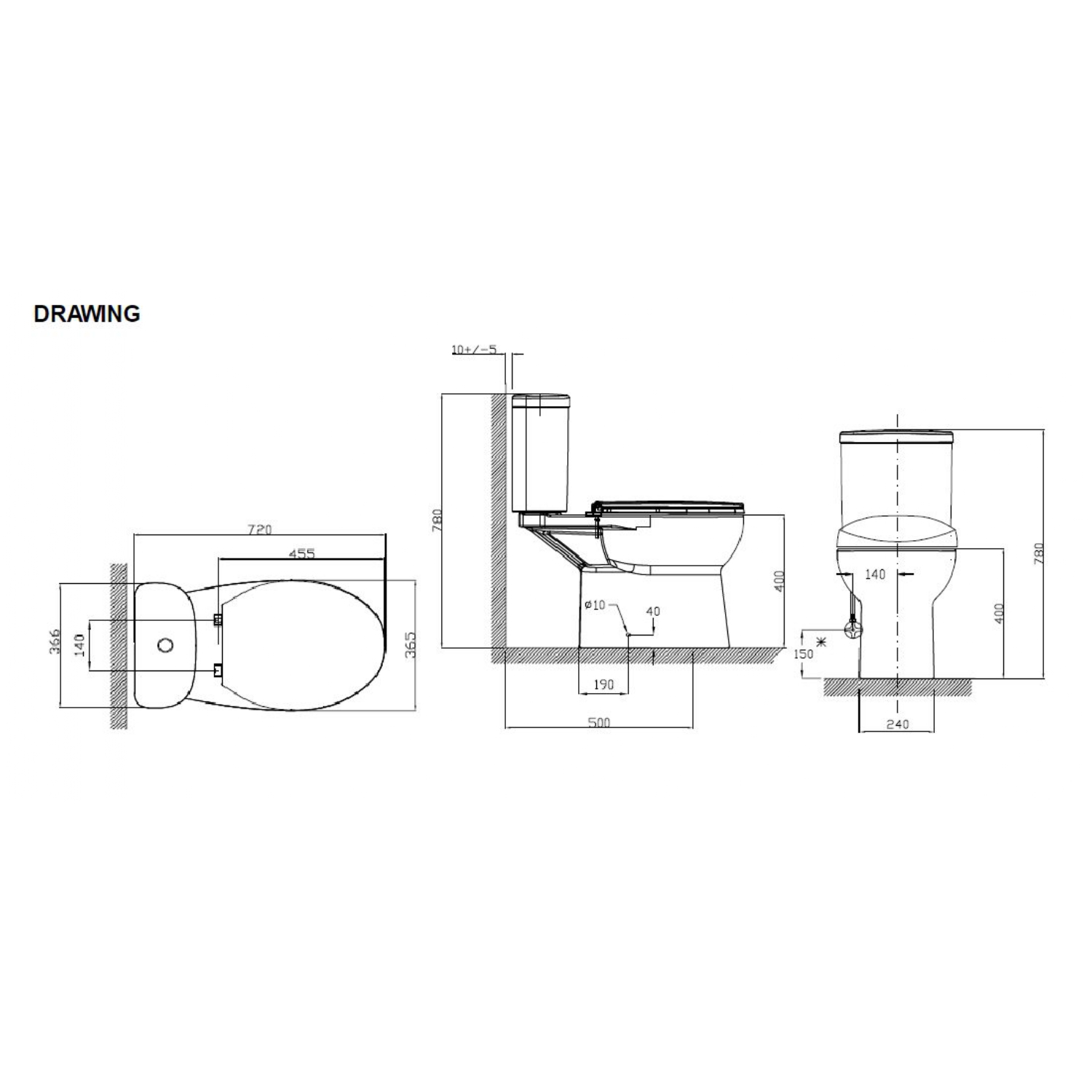 American Standard Toilet Duduk OD1 / B1A CCST Set White – Dual Flush + Tutup Closet Slow Closing B1060
