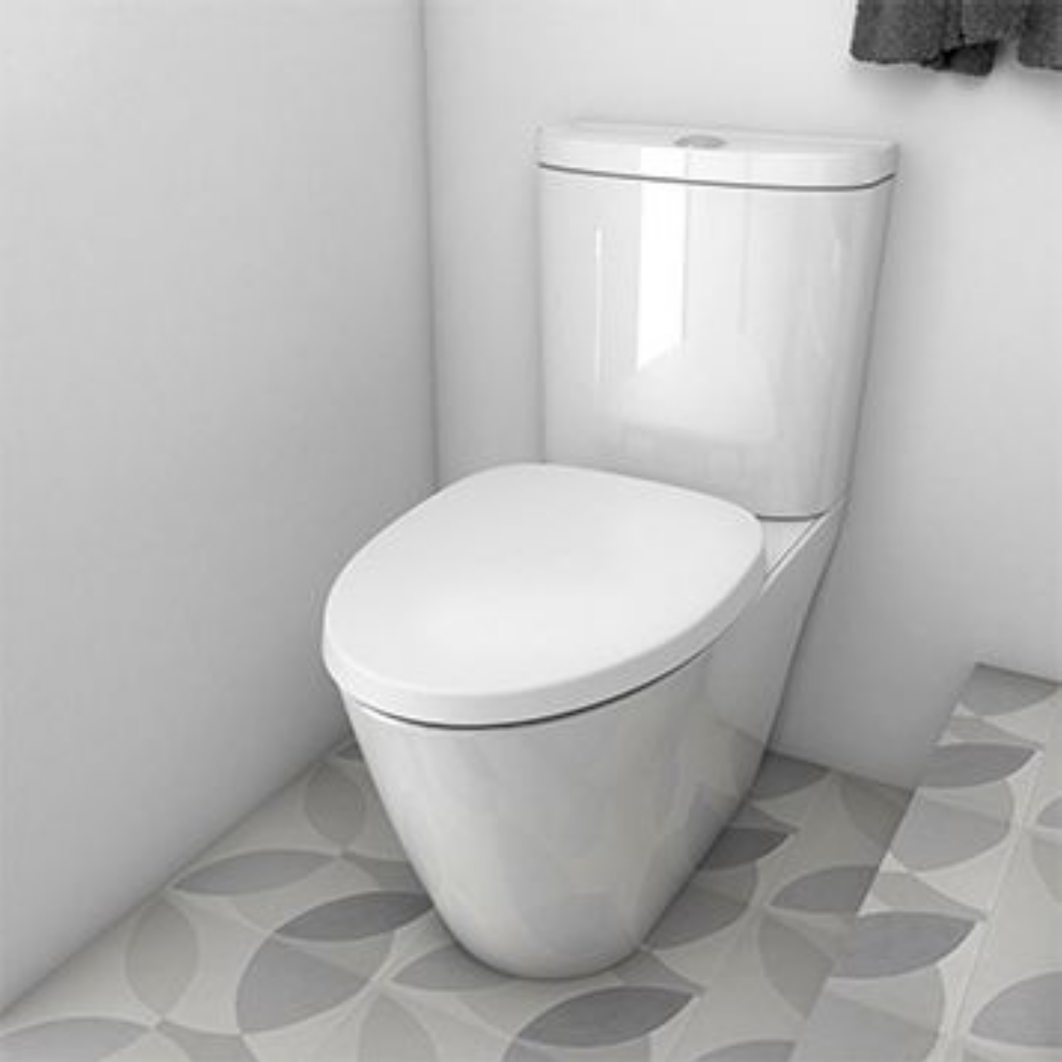 American Standard Toilet Duduk OD1 / B1A CCST Set White – Dual Flush + Tutup Closet Slow Closing B1060