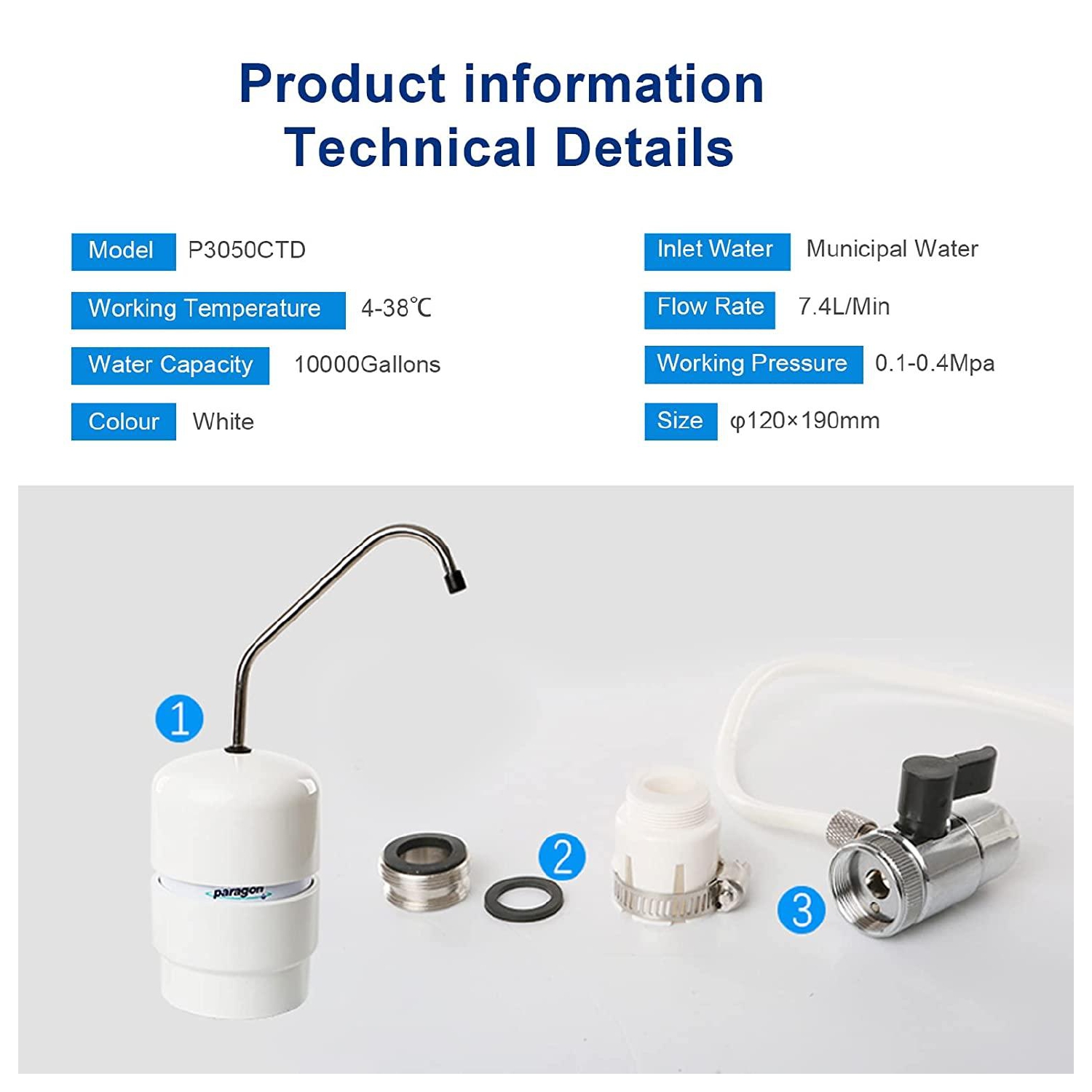 5-Tahap Paragon Countertop Water Filter P3050