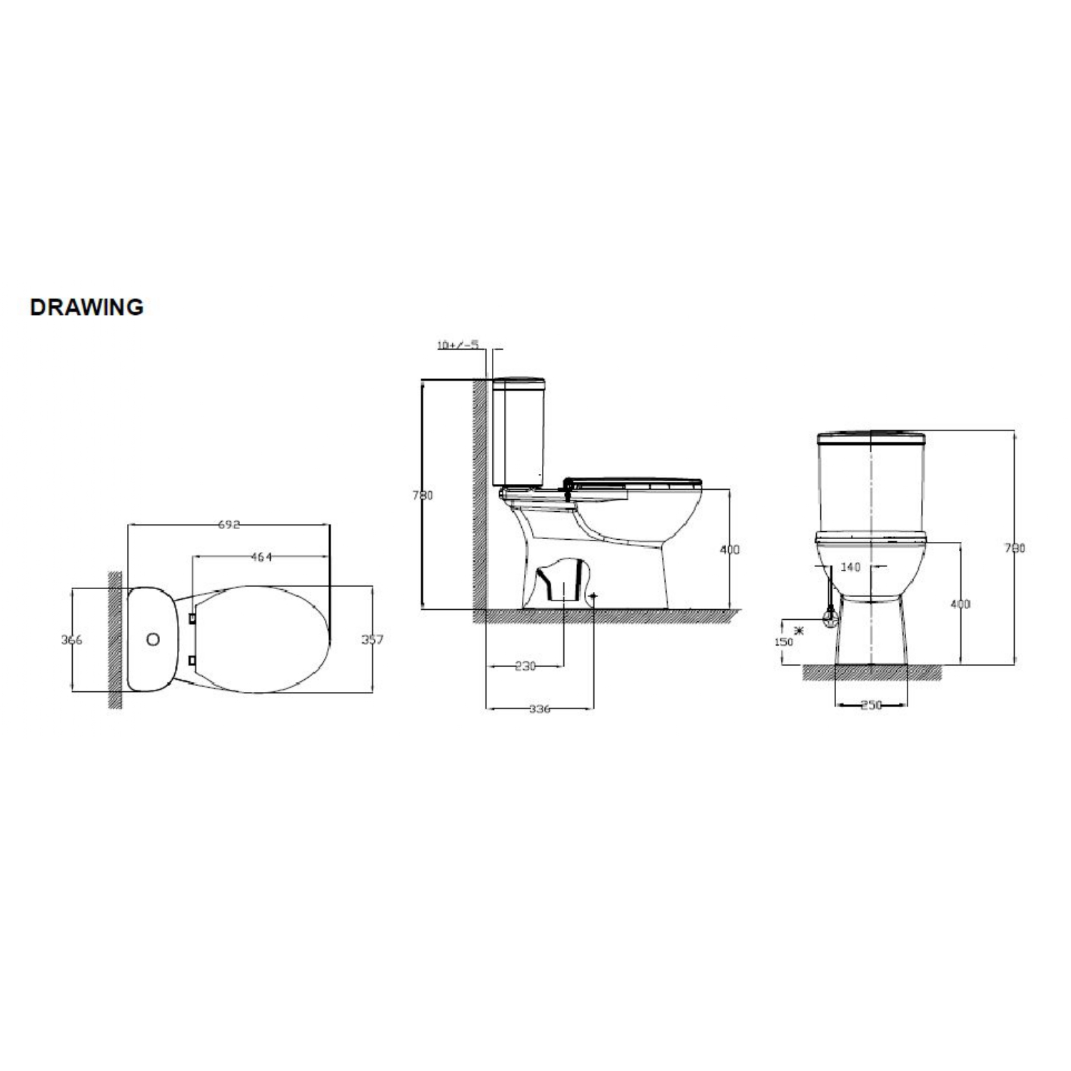 American Standard Luxia Dual Flush CCST Toilet – Single Flush + Tutup Closet Slow Closing B1060