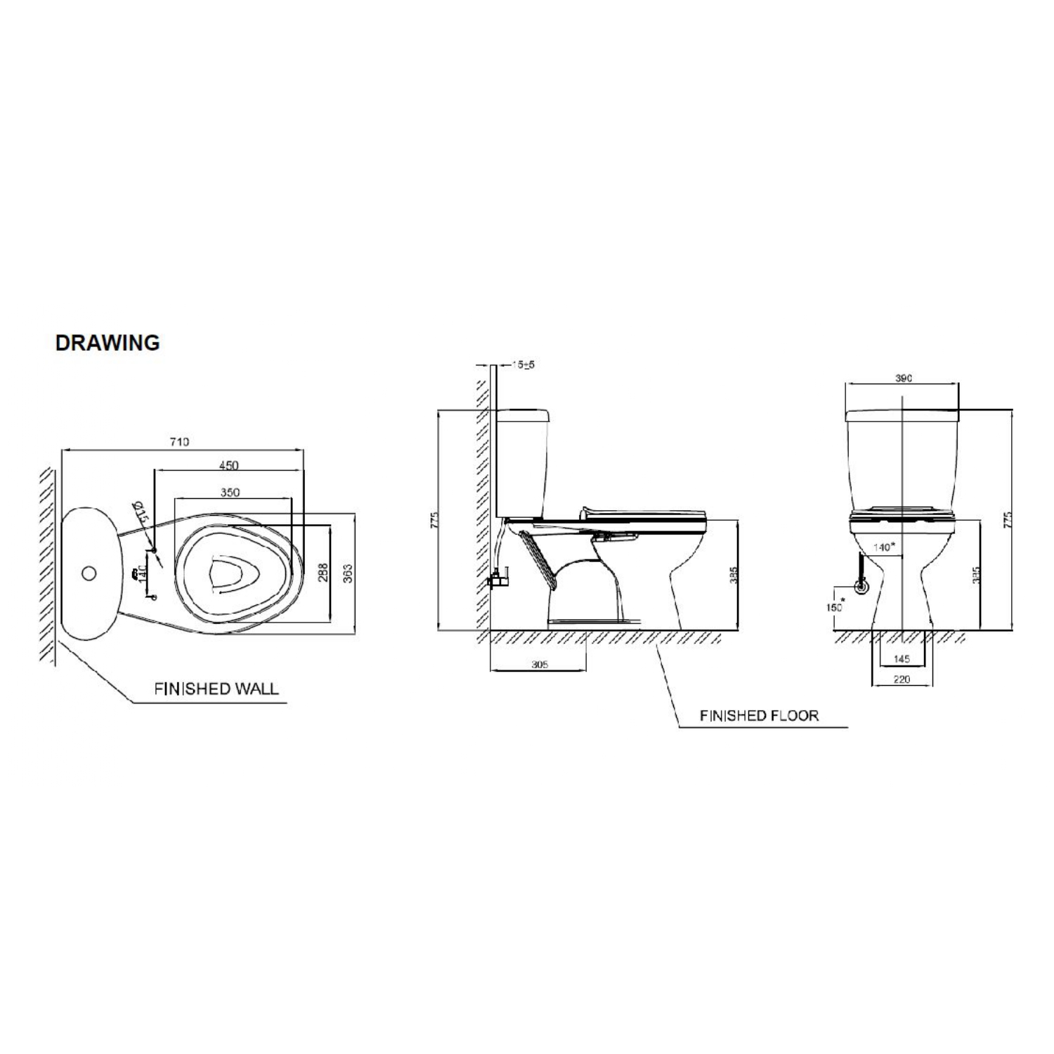 American Standard My Winston CCST Toilet White – Single Flush + Tutup Closet Slow Closing B1060