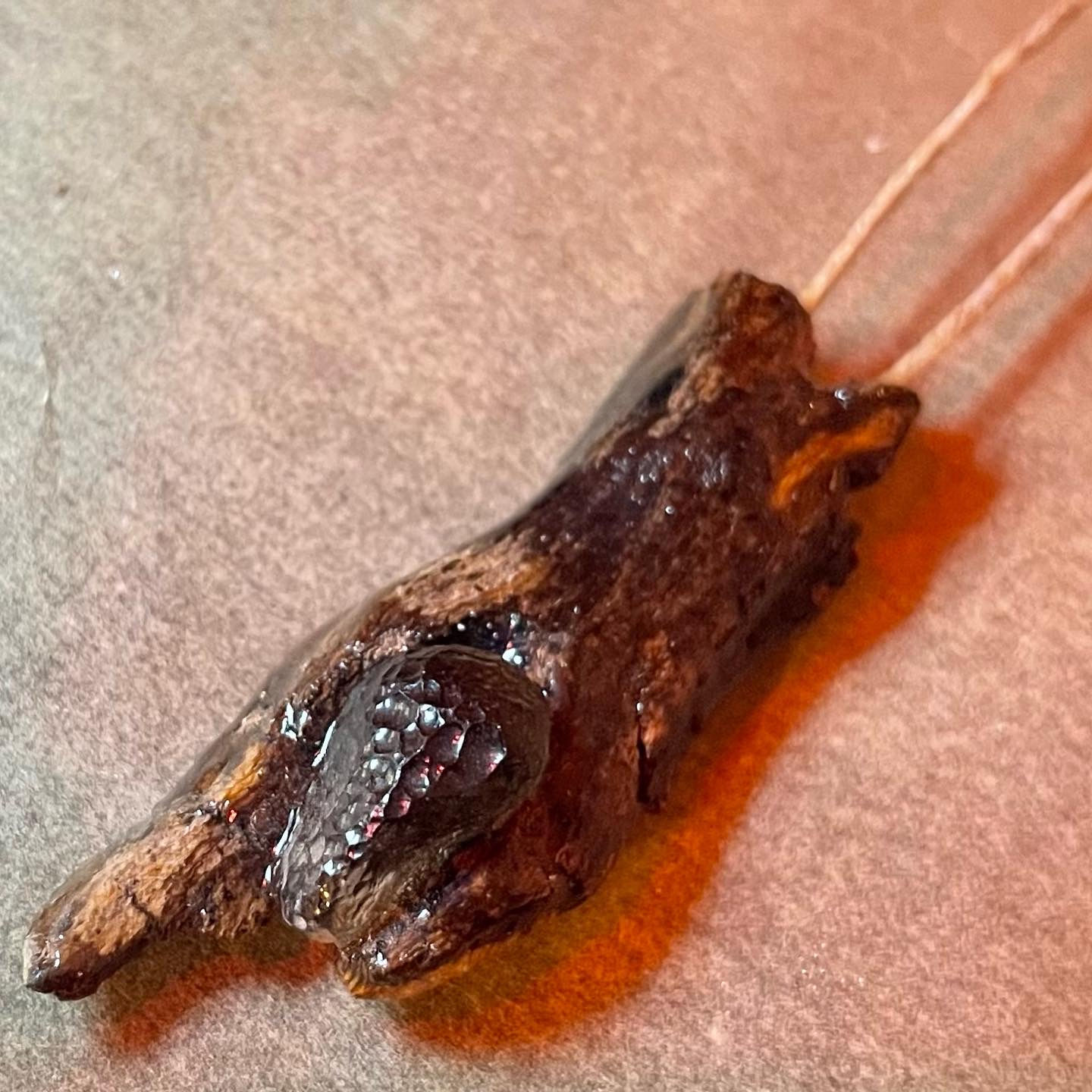 Columbian Tektite in Cholla Necklace