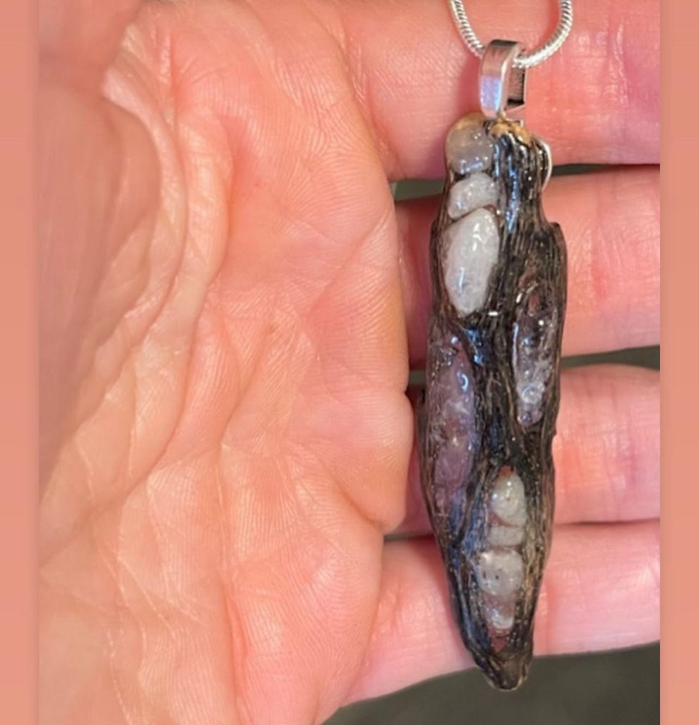 White Quartz Amethyst Necklace