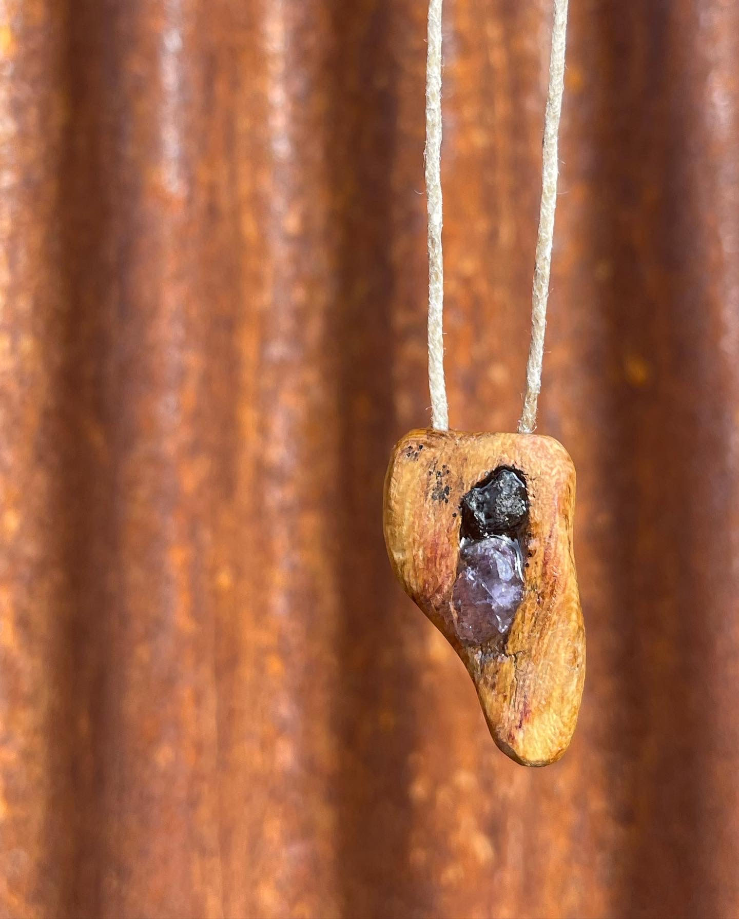 Amethyst Lava Cholla Necklace