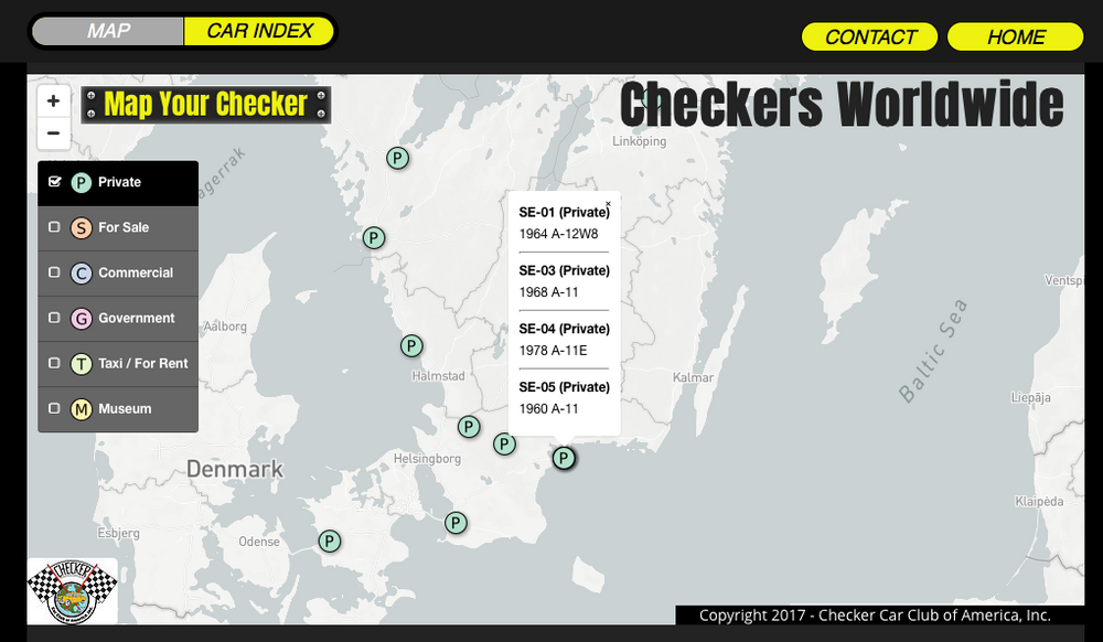 Checkers Locations Map