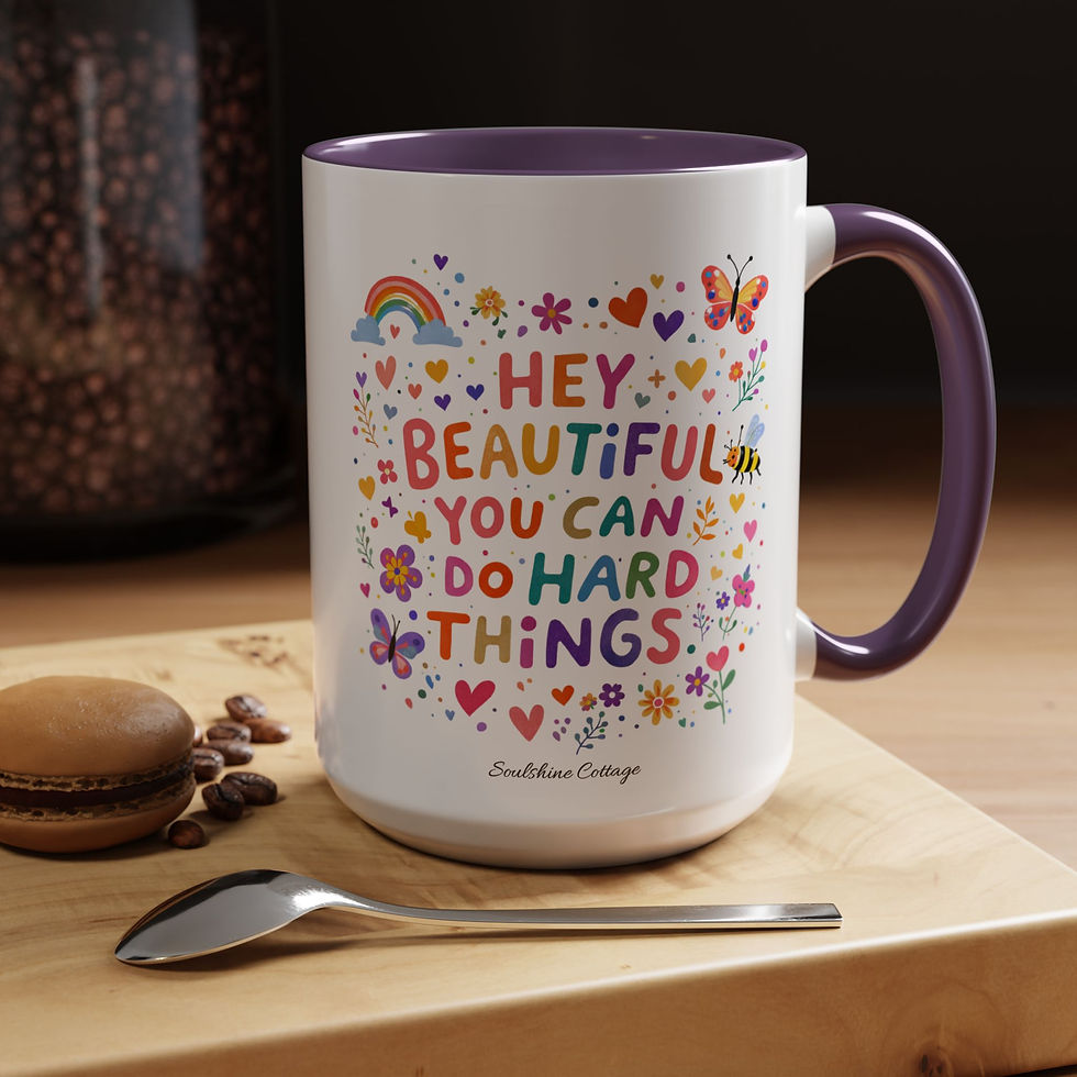 Thumbnail: Hey Beautiful You Can Do Hard Things Mug — (11oz, 15oz)