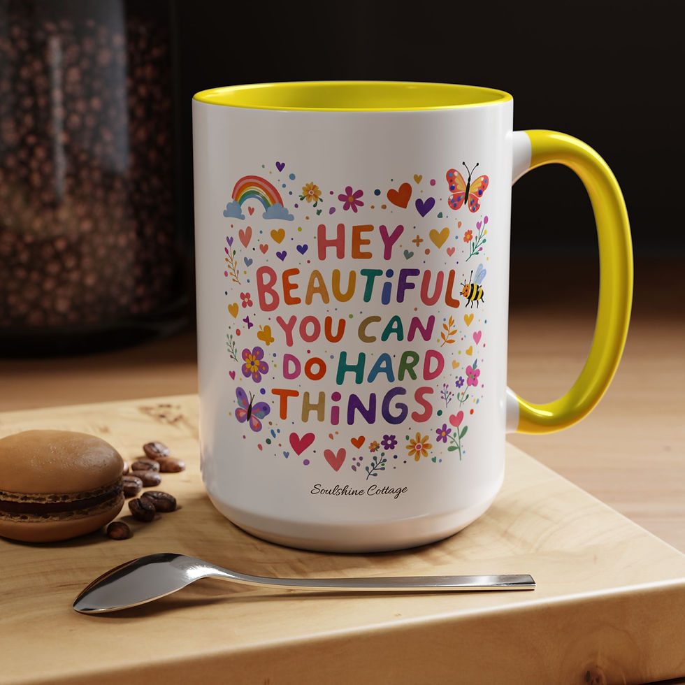 Thumbnail: Hey Beautiful You Can Do Hard Things Mug — (11oz, 15oz)