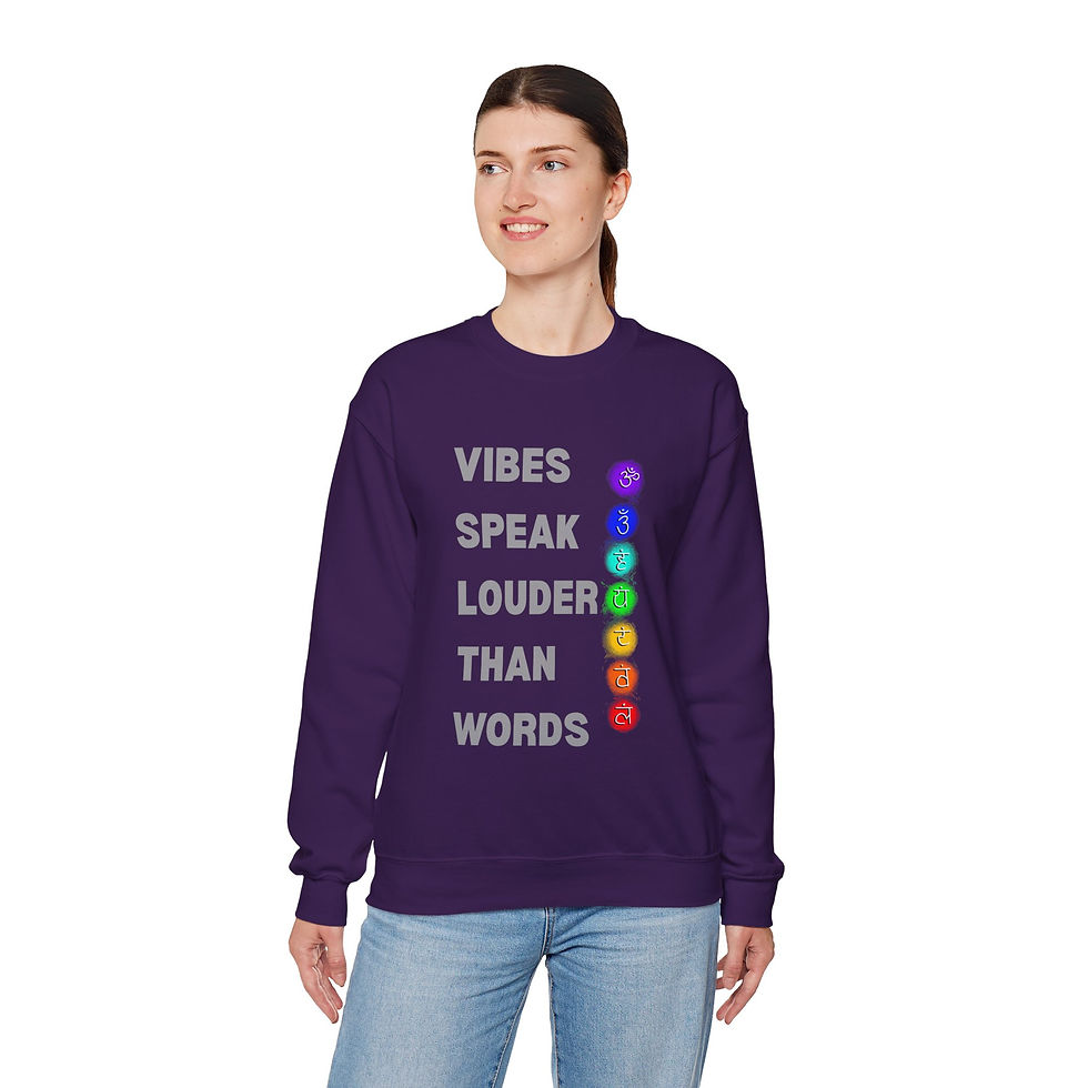 Thumbnail: Vibes Speak Louder than Words Chakra Cozy Sweatshirt