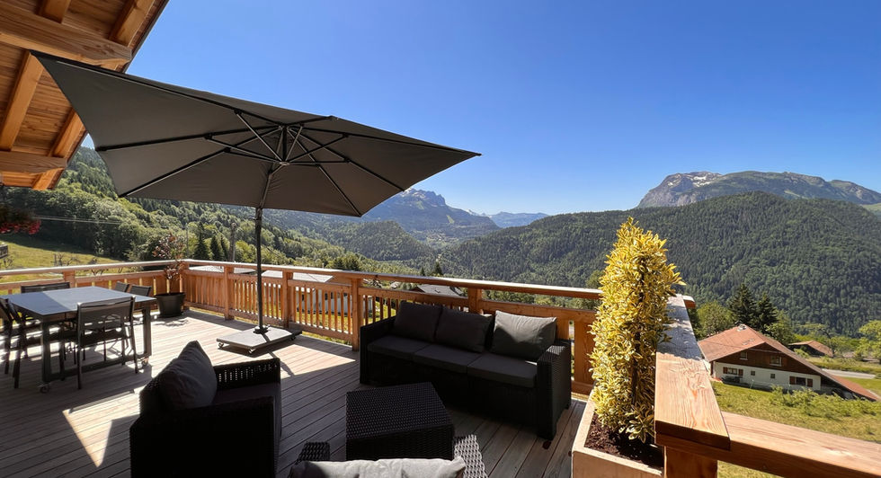 Chalet le Massif vu terrasse