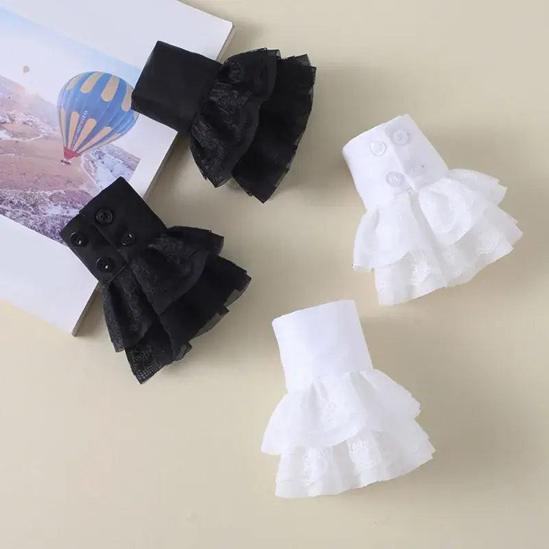 Thumbnail: Sheer Lace Ruffle Cuffs