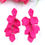 Thumbnail: Flower Long Bohemian Drop Earrings