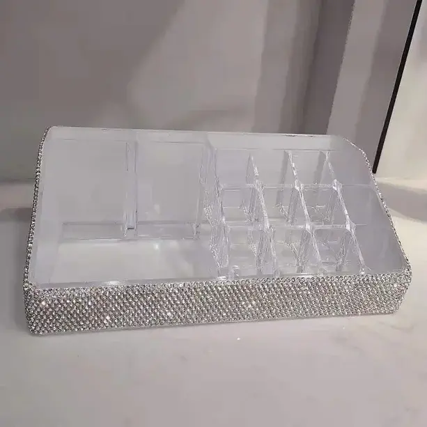 16 Grid Diamond Makeup Organizer Storage Box