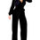 Thumbnail: Jumpsuits Elegant Business Casual Button Down V Neck Long Sleeve Strap Straight