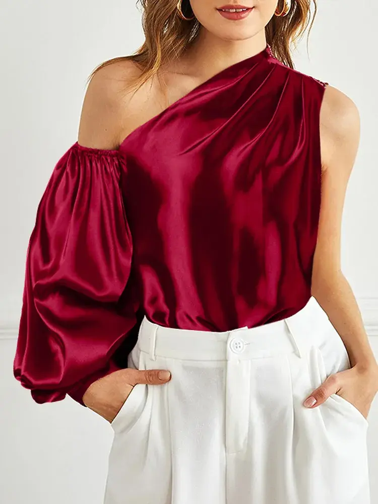 Off Shoulder Puffy Sleeve Blouse