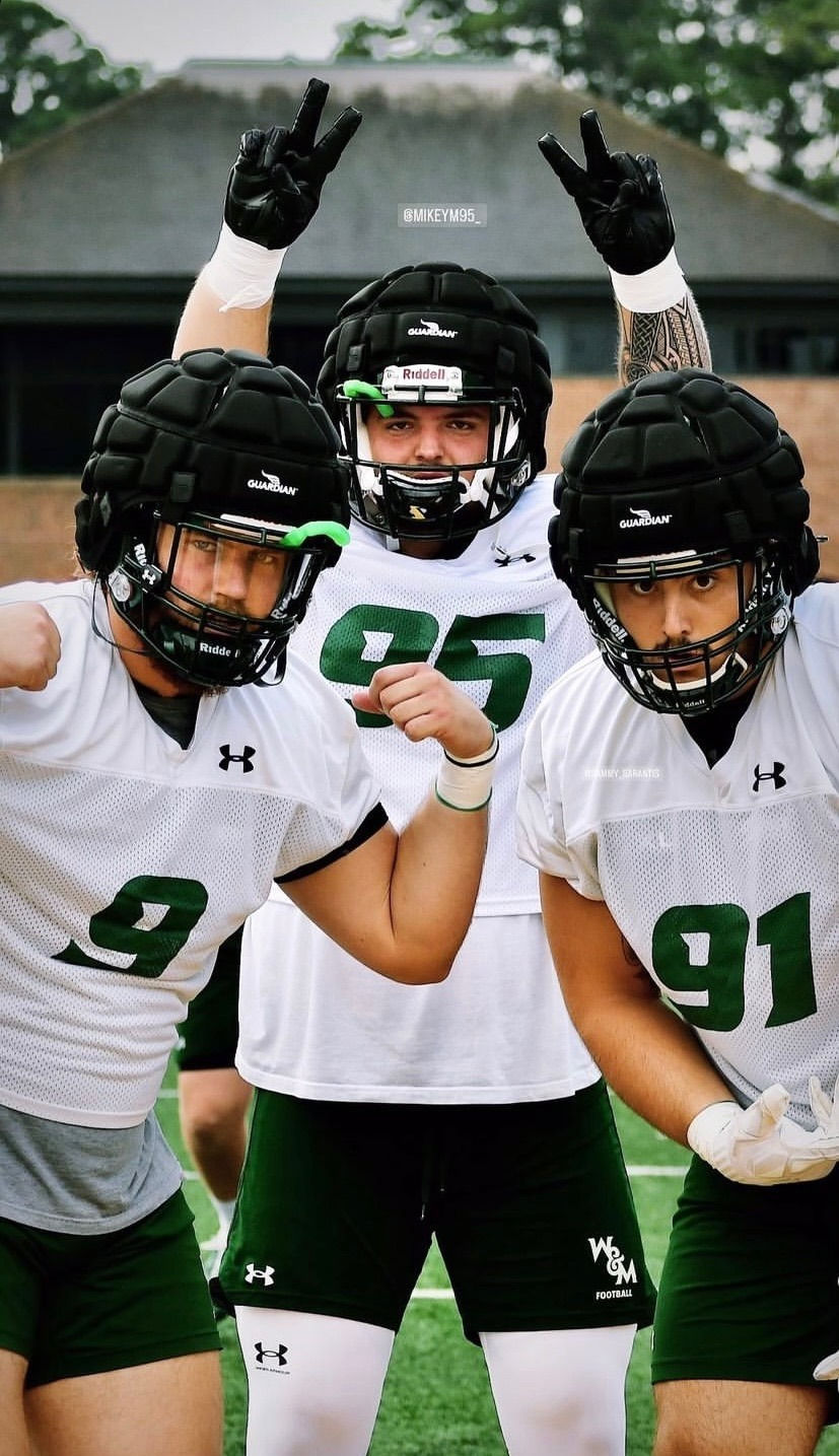 Mikey and teammates at practice