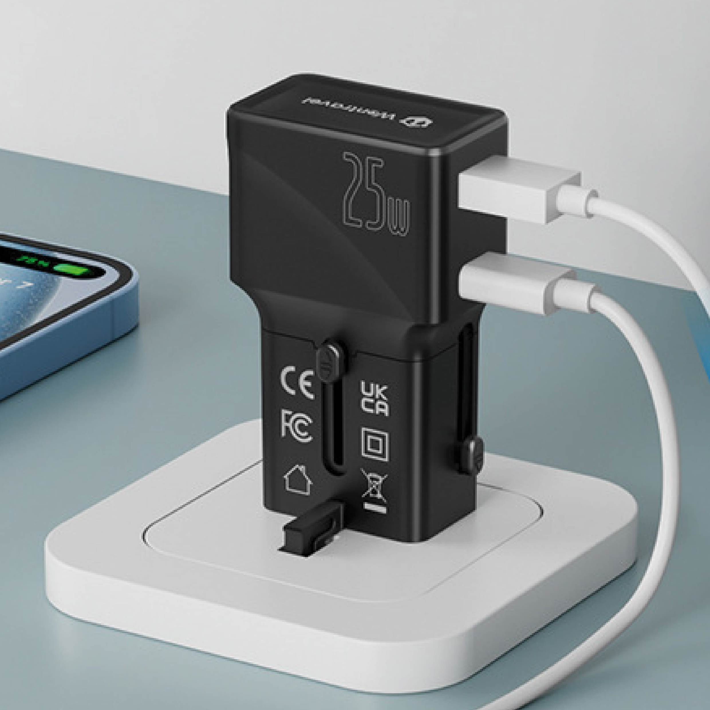 PN-046 25W快充全球通插座 25W Fast Charging Global Power Strip