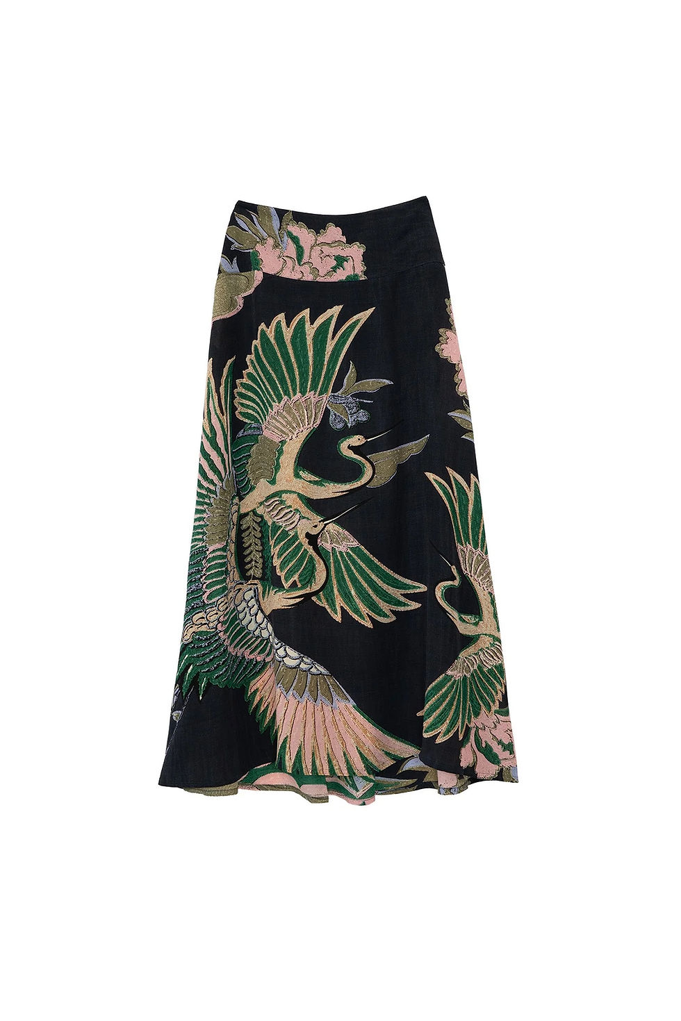 Thumbnail: Crane Emerald A-line Maxi Skirt