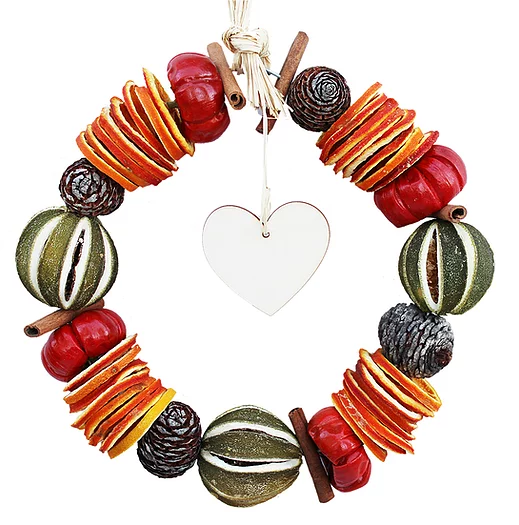 LIME CIRCLE WITH WOODEN HEART