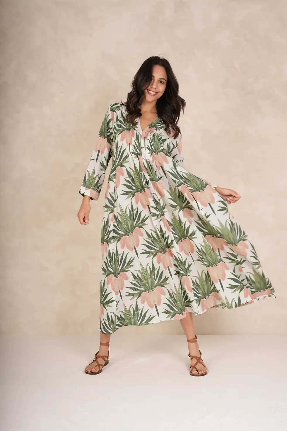 Thumbnail: DECO BUD IVORY PLEAT DRESS