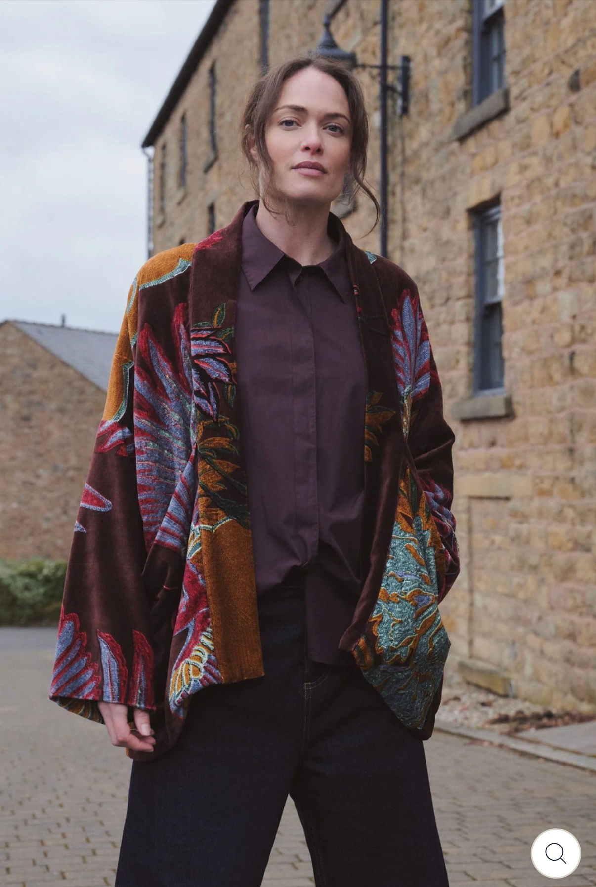 Crane Brown Velvet Pocket Jacket